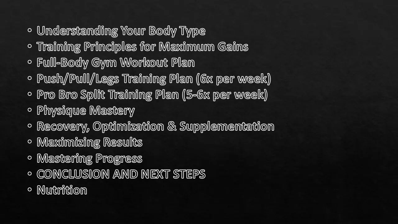 GYM Mastery+3 Training Plans